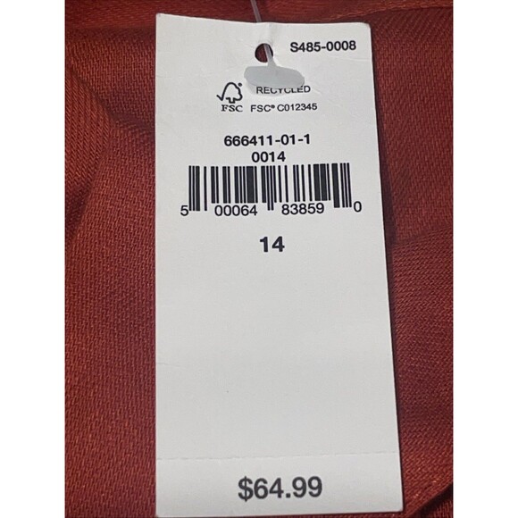 Banana Republic Skirt Womens 14 Orange Paperbag Waist Minimalist Preppy Feminie - Picture 3 of 10